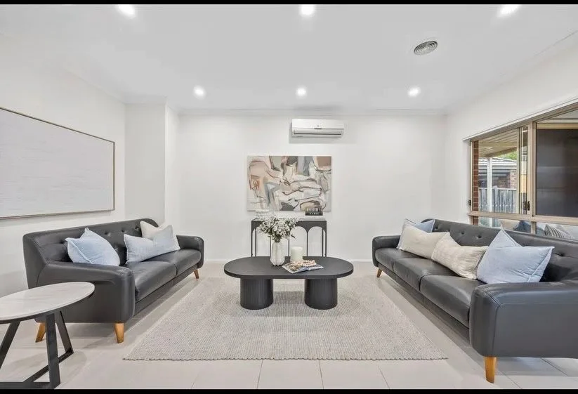Freshly painted lounge room by Jetblack Painting